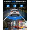 Picture of Dash Cam, 3 Channel Dash Cam, 4K+1080P Dash Cam Front and Inside, Triple Dash Cam,Car Night vision Dash Camera with 32GB Card, HDR, G-Sensor, 24Hr Parking, Front Rear Dash Cam Loop Recording