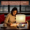Picture of SZRSTH 15.7" Bedside Table Lamp for Bedroom, Dual Fast USB Charging Ports, Fully Dimmable Nightstand Lamps