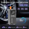 Picture of TRAKAR Car Battery Charger Jump Starter with Air Compressor, 5000A 150PSI (9.0 Gas/8.0L Diesel), 14.8V Jump Box Car Battery Jumper Starter Portable with Jumper Cables, LCD Display, Lights