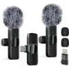 Picture of Wireless Lavalier Microphone for iPhone iPad and Android Phone, Lapel Mic Plug and Play Wireless Mic Noise Reduction Mini Microphone for Video Recording Interview Podcast Vlog YouTube Tiktok
