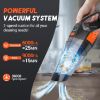 Picture of TRAKAR Handheld Vacuum Cordless, 28000PA Strong Suction Hand Held Car Vacuum Cleaner, Portable Hand Vacuum Rechargeable with Nozzles & LED Light for Home, Car, Office, Pets